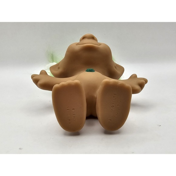 Vintage 4" Ace Novelty Troll Doll Green Hair Jewel Diamond Belly Nightcap - Picture 6 of 7